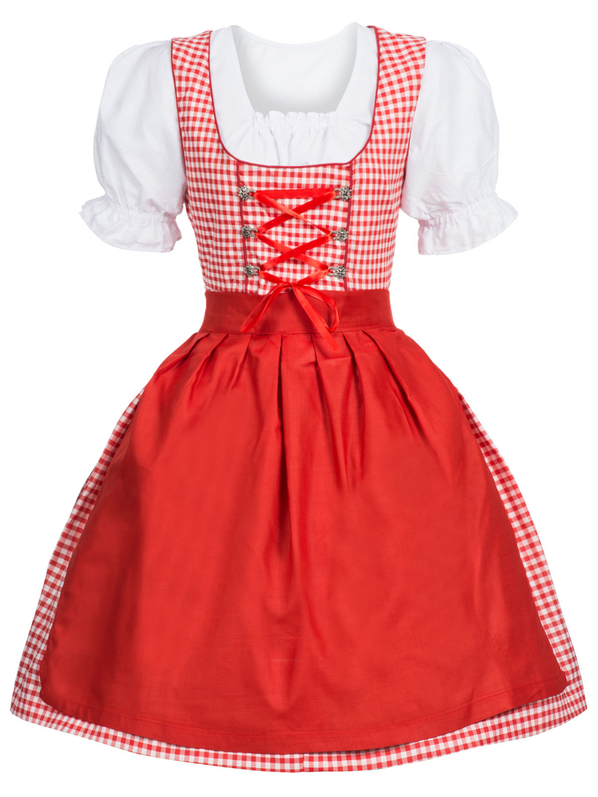 F1789  3 Pcs Dirndl Serving Wench Bavarian Beer Girl Oktoberfest Adult Costume